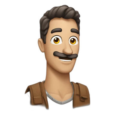 Hombre montado en una llama sticker