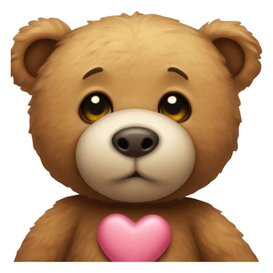 teddy bear giving kiss sticker