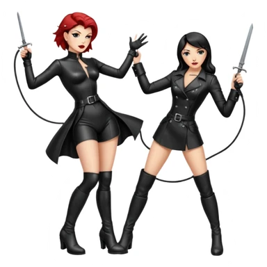 One Dominatrix whipping man  sticker