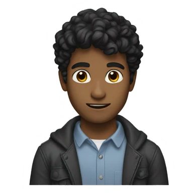 joshua bassett dark hair sticker