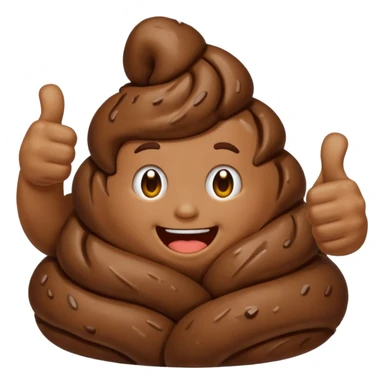 Poop thumbs up sticker