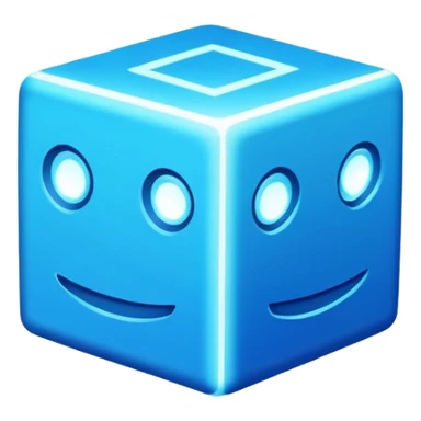 Geometry dash shaped cube sticker