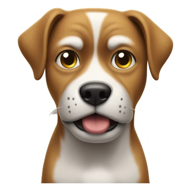 An dog with a gun and an upset expression. sticker