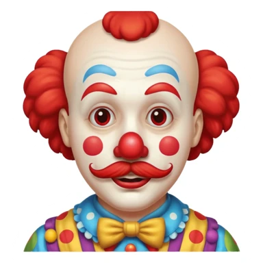 Clown with moustache sticker