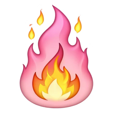 Pale pink fire emoji ios sticker