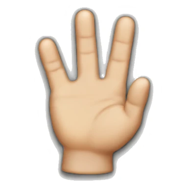 hand doing an L shape with little, ring and mittle fingers down sticker