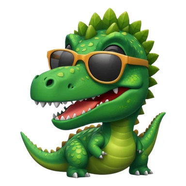 Dino wearing sunglasses  sticker