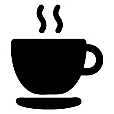 solid filled icon of a coffee cup sticker