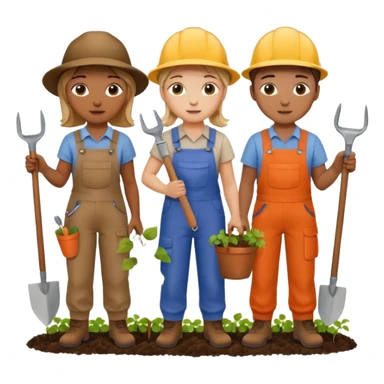 Make a photo of 5 project managers, specificly 3 girls and 2 boys, that are making project for improvment of the vineyard sticker