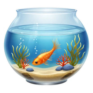 Bowl Aquarium with a single Sea Monkey Artemia in it sticker