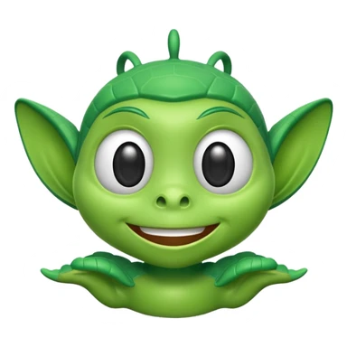 Little green alien from Toy Story laughing  sticker