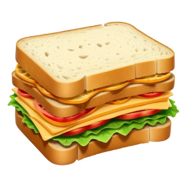 half cut sliced sandwich  sticker