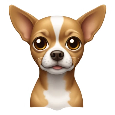 Brown chihuahua with white stripe down face sticker