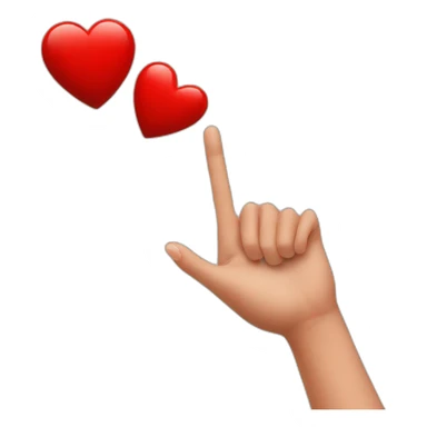 hand grabbing a red heart sticker