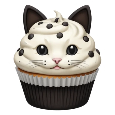 cat that is also a muffin white with black sticker