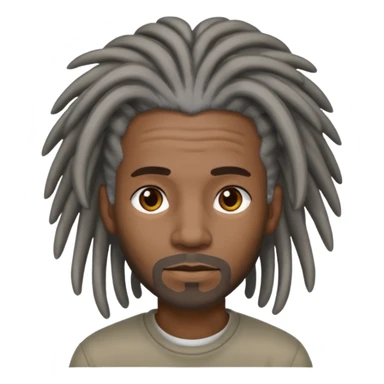 Homem negro de dreads grisalhos sticker