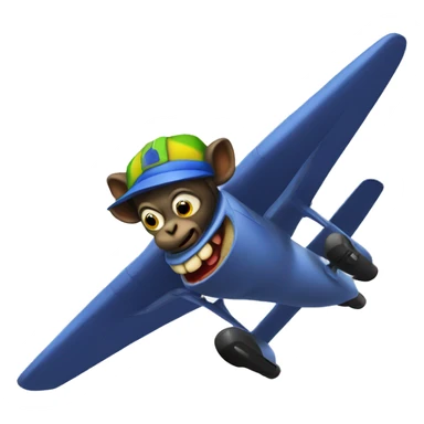 Flying monkeys on an airplane  sticker