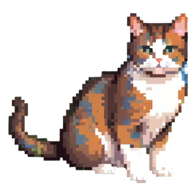 cat on an alpine meadow with Swiss mountains in the background sticker