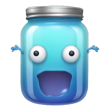 Jelly jar with legs and arms sticker