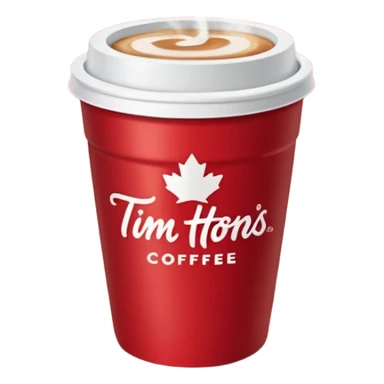 Tim Hortons coffee, it should be red cup with white write writing " Tim Hortons" and a White lid sticker