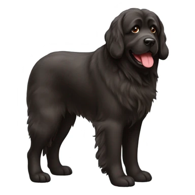 Newfoundland dog with a red color  sticker