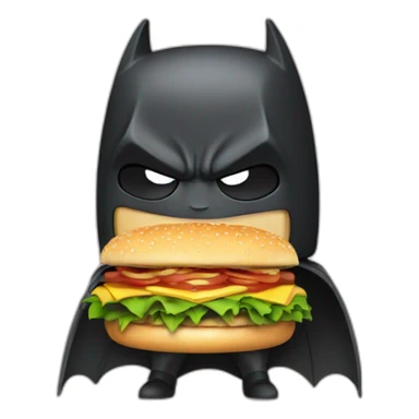 Batman mange un hamburger sticker