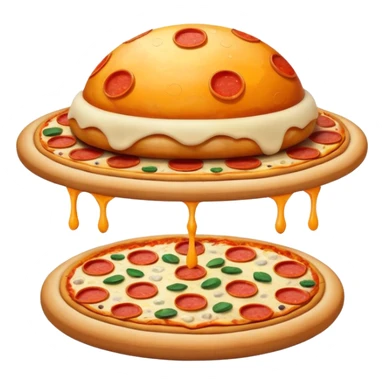 Saturn made of pizza sticker