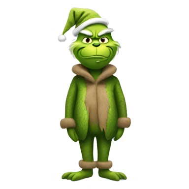 Grinch wearing a crocodile costume sticker
