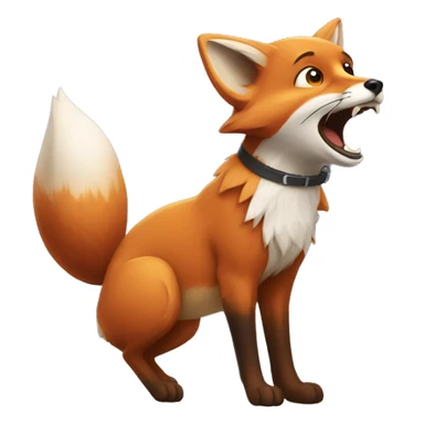 Disabled fox that barks  sticker
