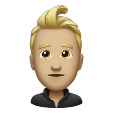 Emoji homme noir avec une grosse tête qui se met une gifle sticker