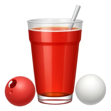 Generami l’emoji di un bicchiere da beer pong con una pallina accanto sticker