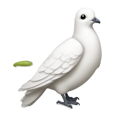 A white dove with an olive branch sticker