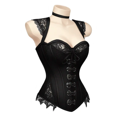 gothic lace corset black sticker