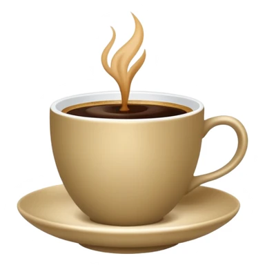 Cinematic Realistic sophisticated cup filled with khaki coffee  sticker