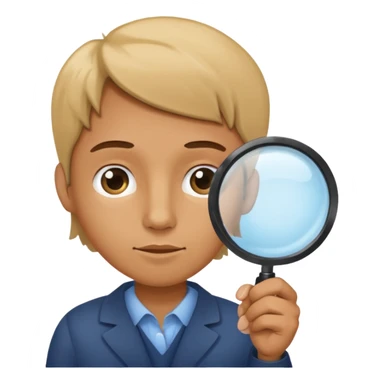 medica com uma lupa sticker