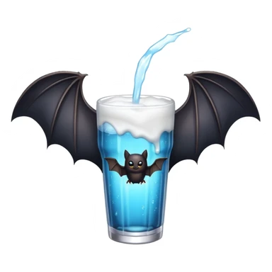 black bat drinkig sprite sticker
