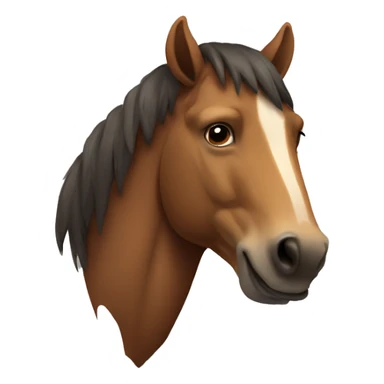 Horse with a grizzly bear head sticker