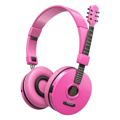 🎧 🎸💿 but make them all pink sticker