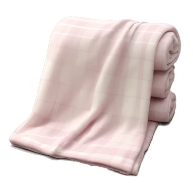 cute aesthetic light pink plaid folded blanket sticker