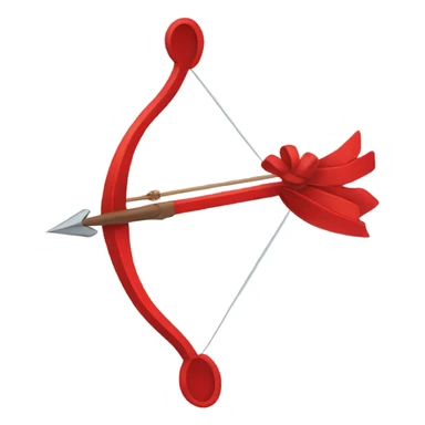 red bow and arrow sticker
