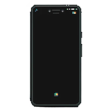 pixel art Y2K folder phone, open, with a selfie on the screen sticker