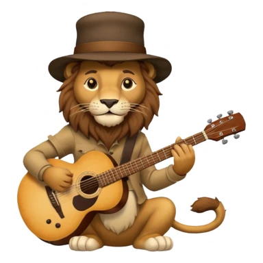 lion Musician sticker