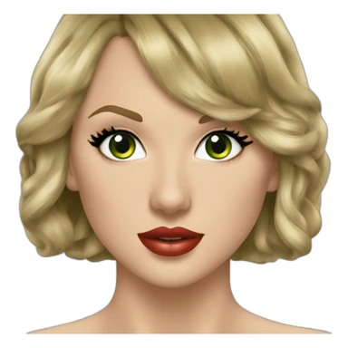Taylor Swift vêtement maquillages vert sticker
