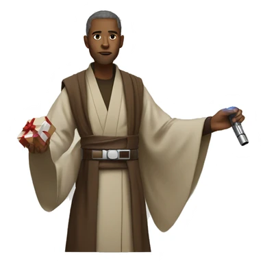 Star Wars Jedi giving gift for Christmas  sticker