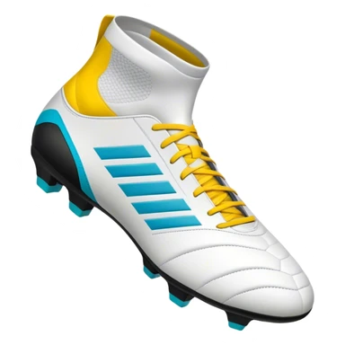 Cinematic Realistic image of a pair of soccer boots featuring finely detailed synthetic and leather textures, vibrant accents and dynamic design elements, illuminated by bright, field-side lighting that captures their sporty essence sticker