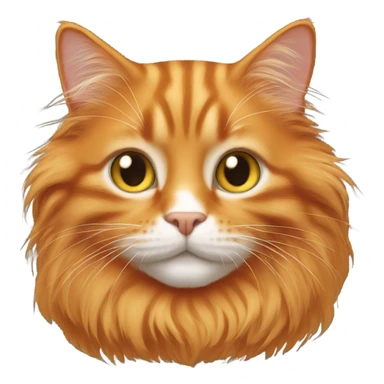 orange tabby cat long hair sticker
