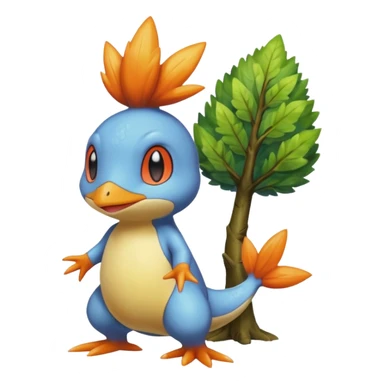 Mudkip-Treecko-Torchic-fusion (full body) sticker
