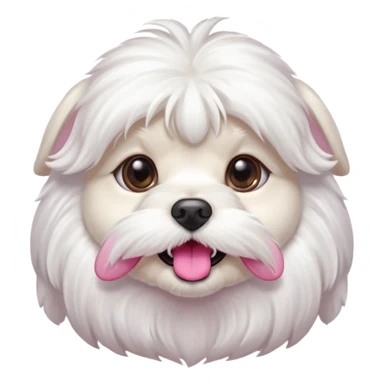 dog white maltesse sticker