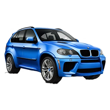 Blue 2010 BMW X5M sticker
