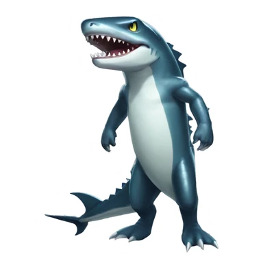 Full body edgy shiny shark-alligator-raptor-Digimon sticker